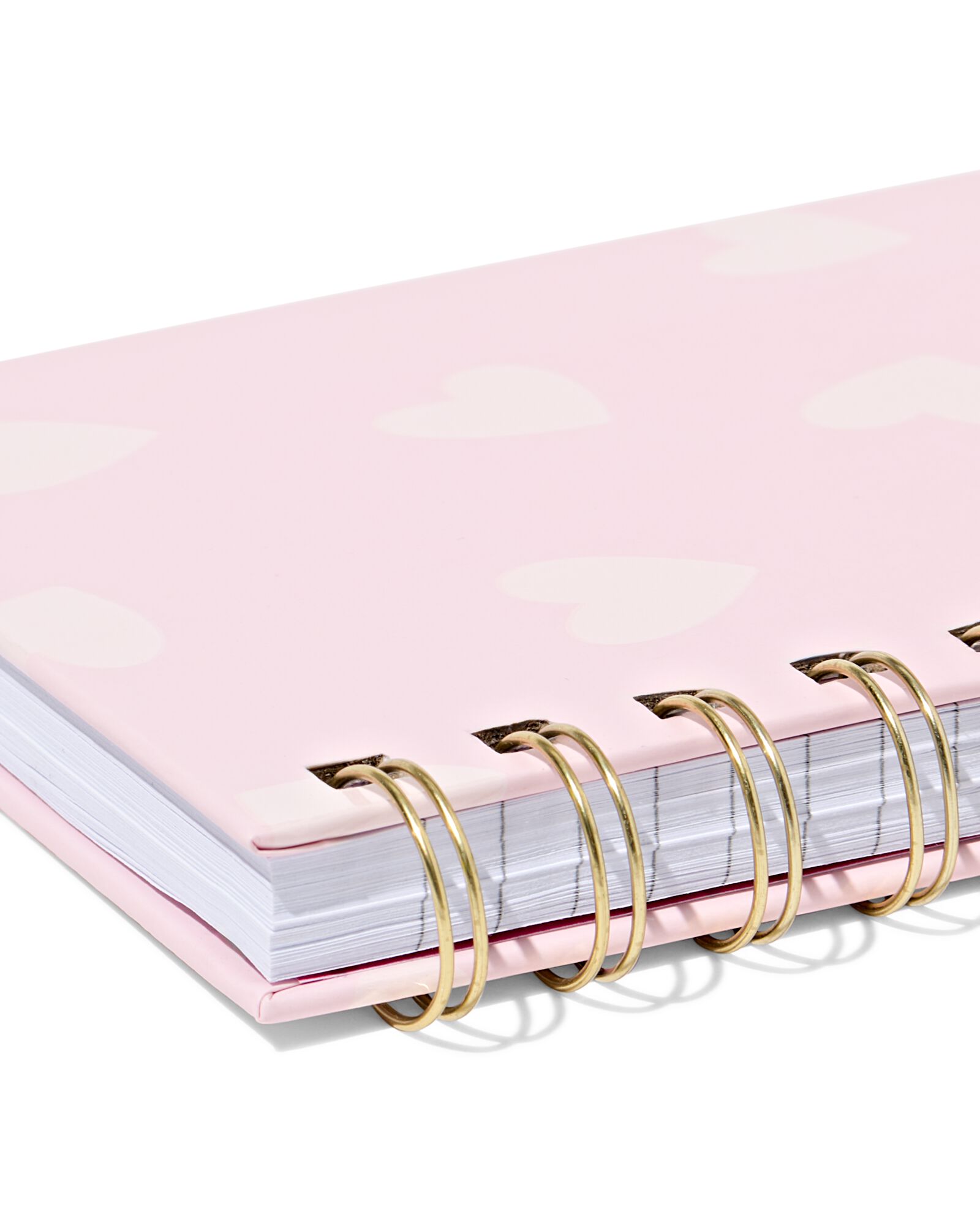 notitieboek 11.5x15cm roze hartjes - 14100230 - HEMA