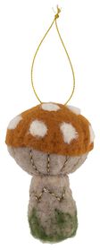 kersthanger van wol 9cm paddenstoel - 25130272 - HEMA