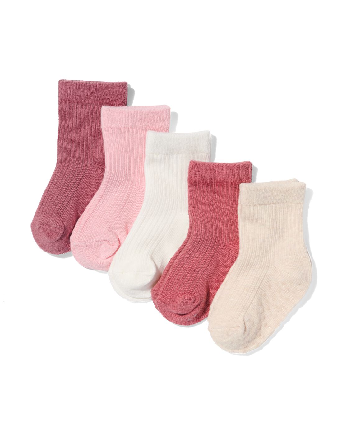 baby sokken met katoen 5 paar roze