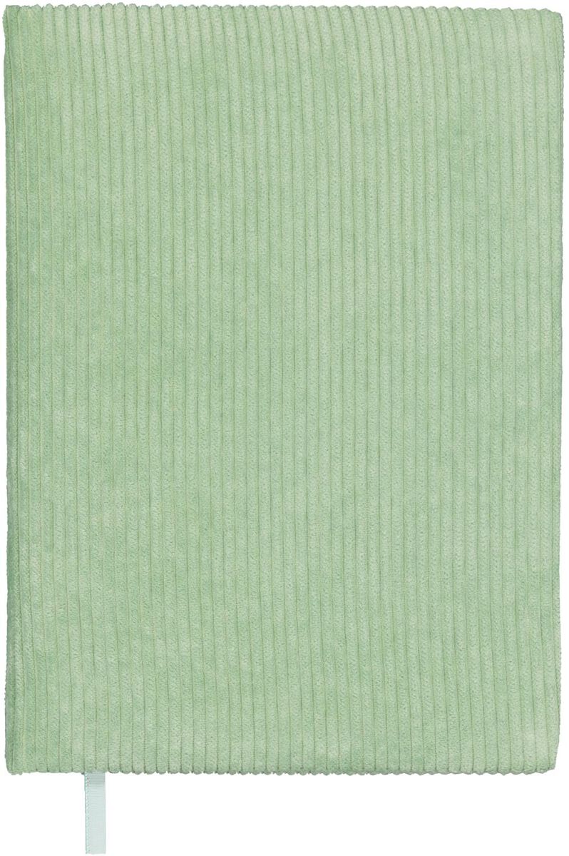 notitieboek A5 gelinieerd textiel groen - 14100238 - HEMA