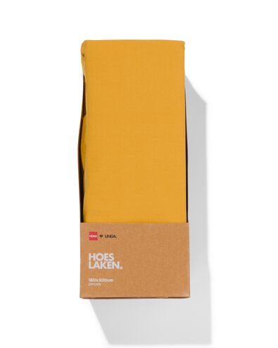 LINDA. hoeslaken percal 180x200 gezellig geel - 5183063 - HEMA