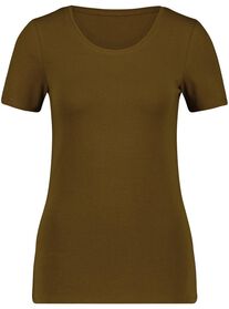 dames basis t-shirt bruin bruin - 1000028443 - HEMA