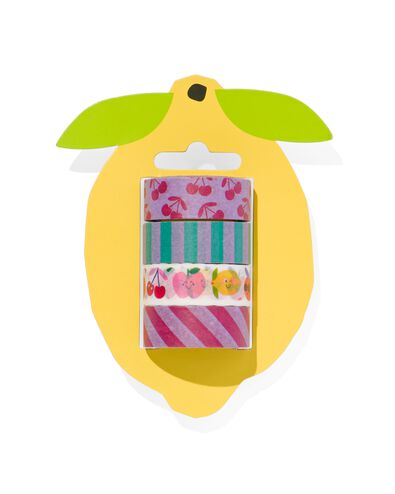 washi tapes fruit - 4 stuks - 14130130 - HEMA
