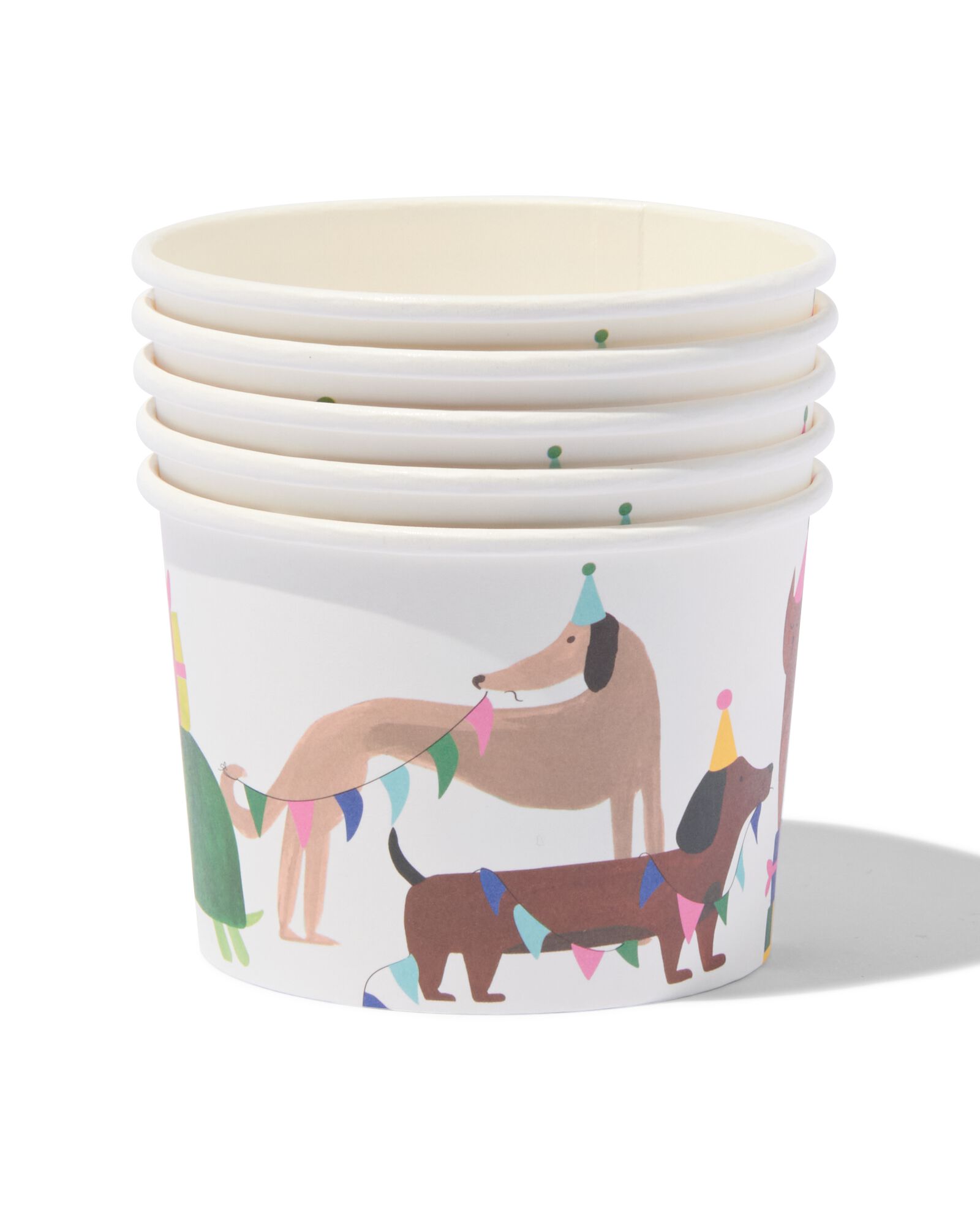 kartonnen bakjes 450ml feestbeesten - 5 stuks - 14200384 - HEMA