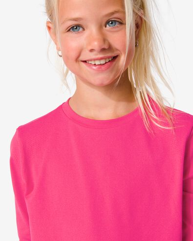 naadloos kinder sportshirt roze 110/116 - 36090361 - HEMA