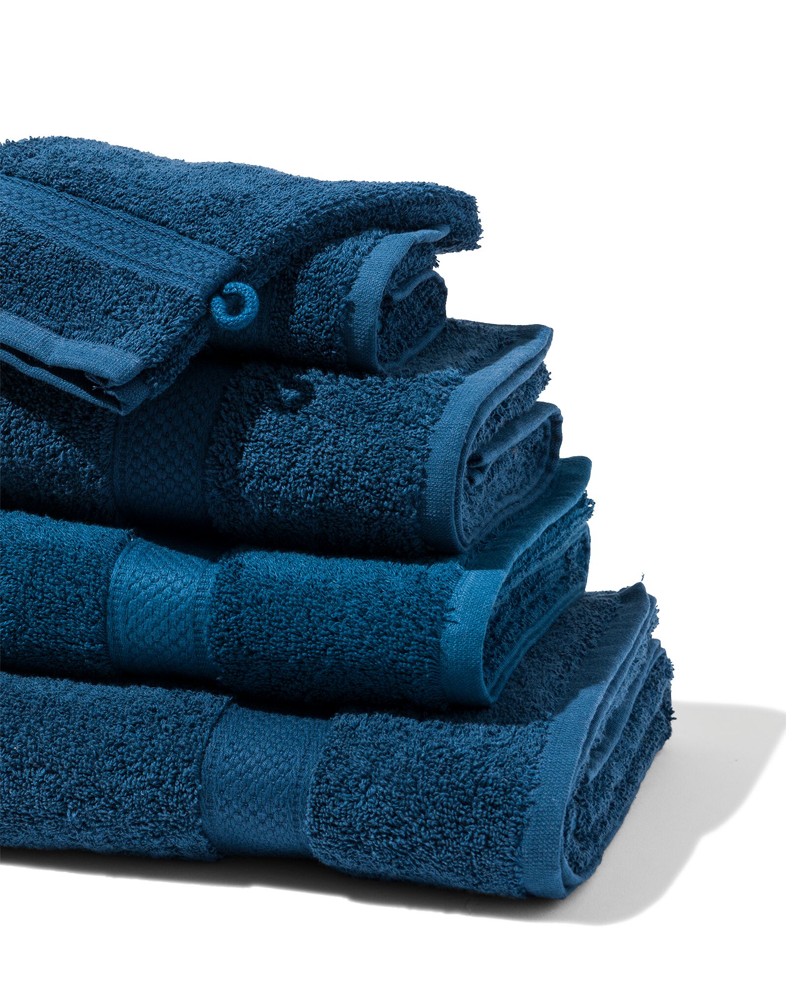 handdoek - 50 x 100 cm - zware kwaliteit - denim uni denim handdoek 50 x 100 - 5240180 - HEMA