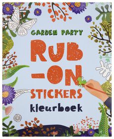 rub-on stickers kleurboek - garden party - 60270002 - HEMA