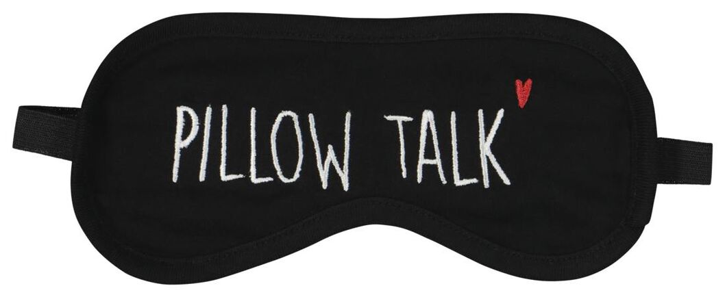 slaapmasker pillow talk zwart S - 23421601 - HEMA