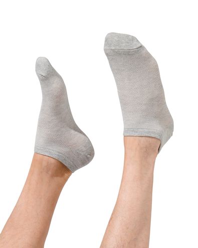 heren sokken met katoen mesh - 5 paar donkerblauw 39/42 - 4131841 - HEMA