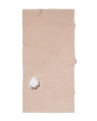 handdoek zware kwaliteit - rijstkorrel beige zand - 1000032601 - HEMA