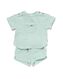 newborn kledingset shirt en short mousseline groen 56 - 33400122 - HEMA