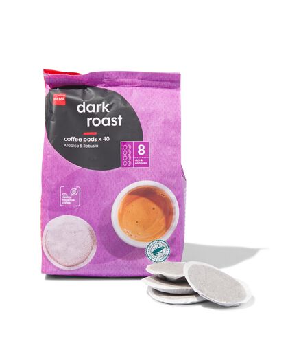 koffiepads dark roast - 40 stuks - 17150012 - HEMA