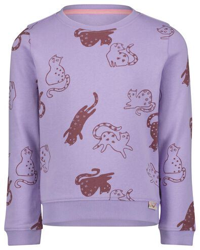 kindersweater katten lila - 1000024986 - HEMA