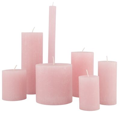 rustieke kaarsen lichtroze - 1000015367 - HEMA