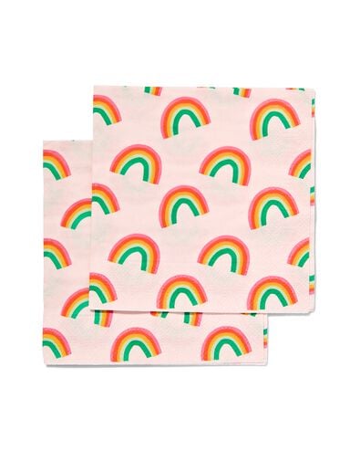 servetten 24x24 papier rainbow - 20 stuks - 14200743 - HEMA