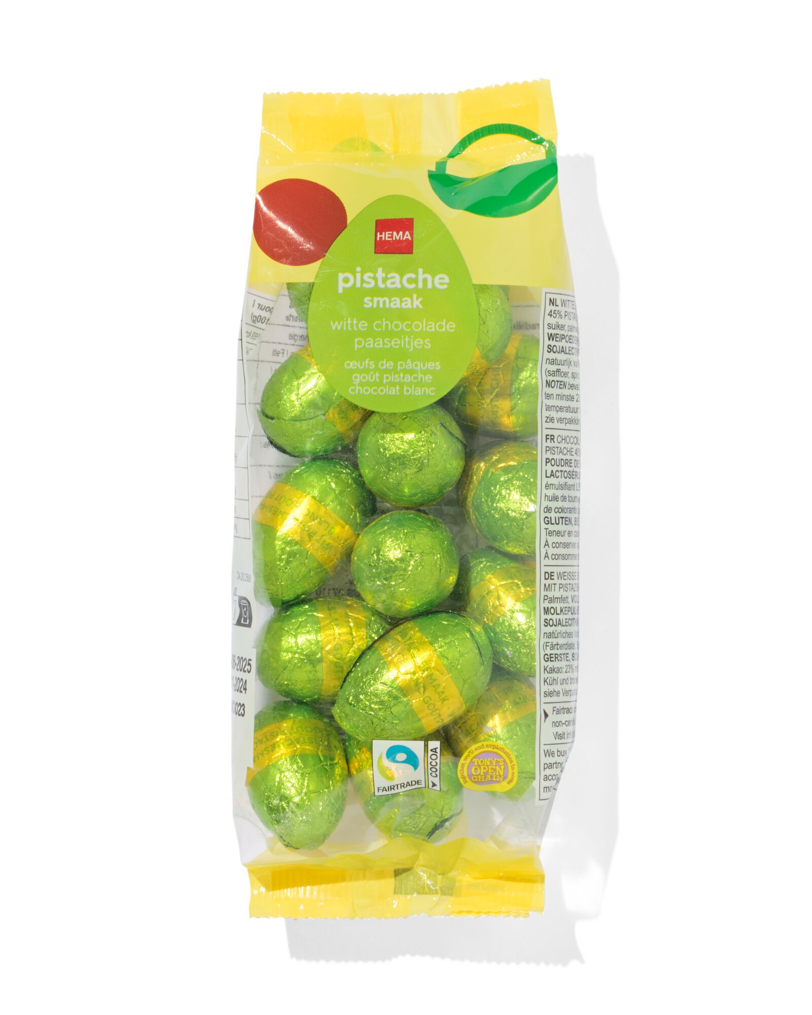 chocolade eitjes wit pistache  - 24202500 - HEMA