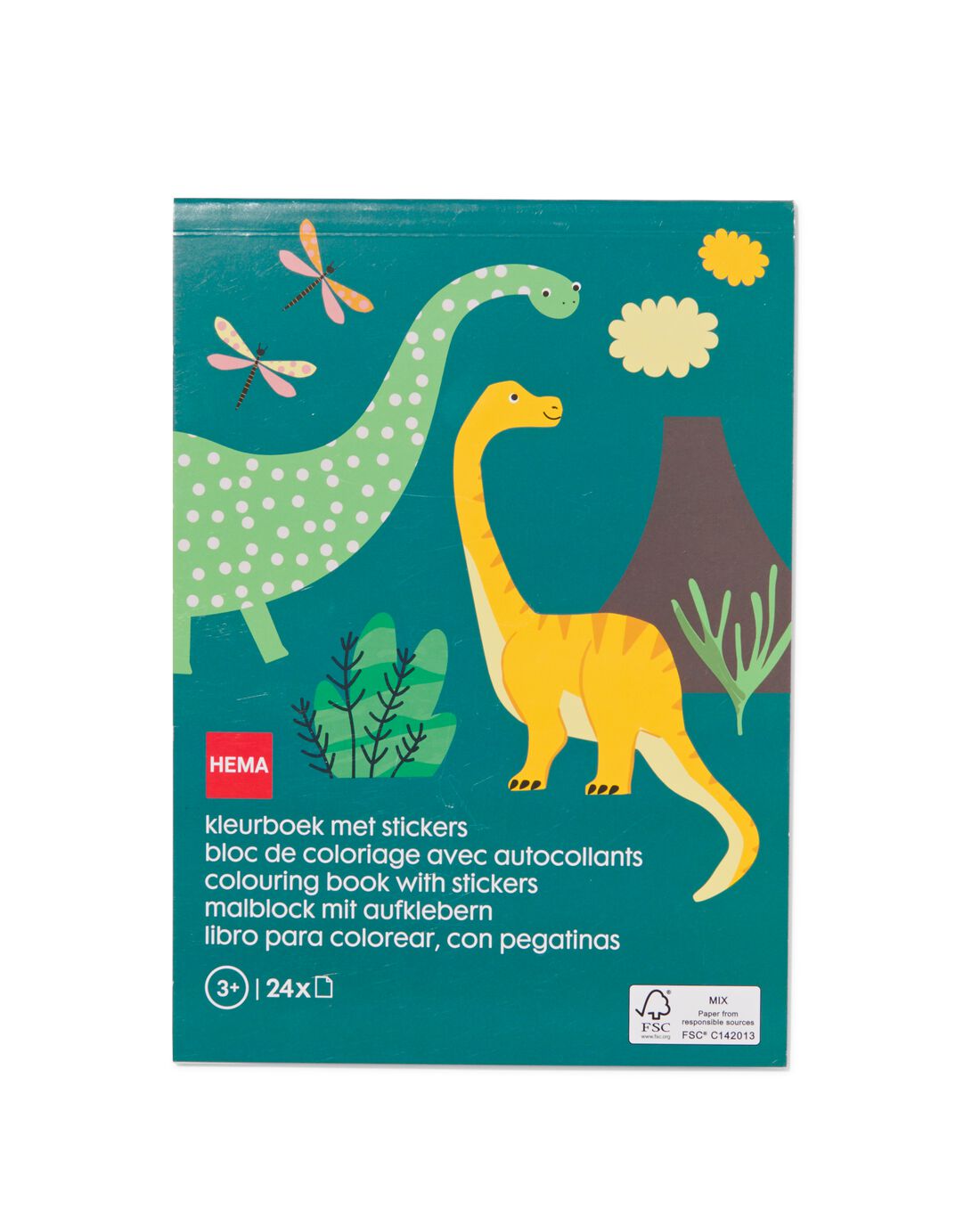 HEMA Kleurboek Met Stickers A5 Dino