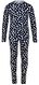 kinder pyjama met hartjes micro donkerblauw donkerblauw - 1000028989 - HEMA