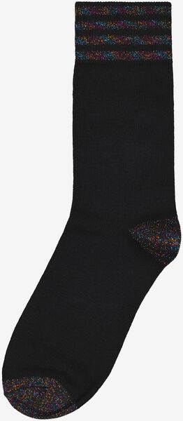 dames kerst sokken met glitters zwart - 1000029377 - HEMA