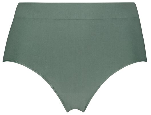dames slip hoog naadloos micro groen S - 19630104 - HEMA