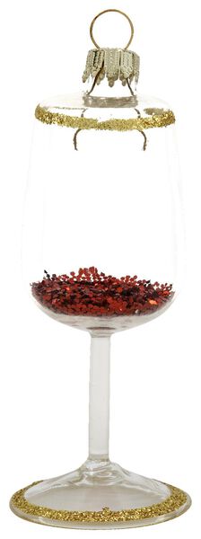 kerstbal 10cm glas rode wijn - 25130054 - HEMA