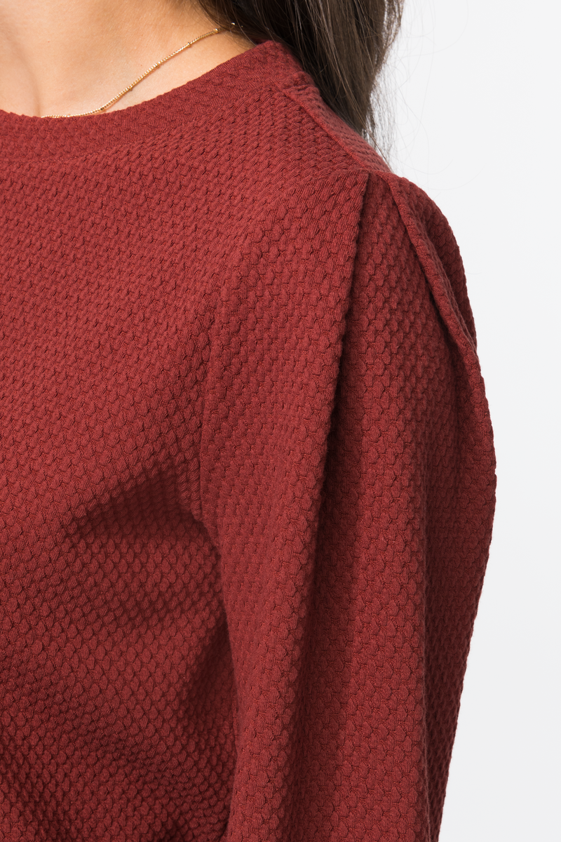dames sweater Cherry bruin - 1000029489 - HEMA
