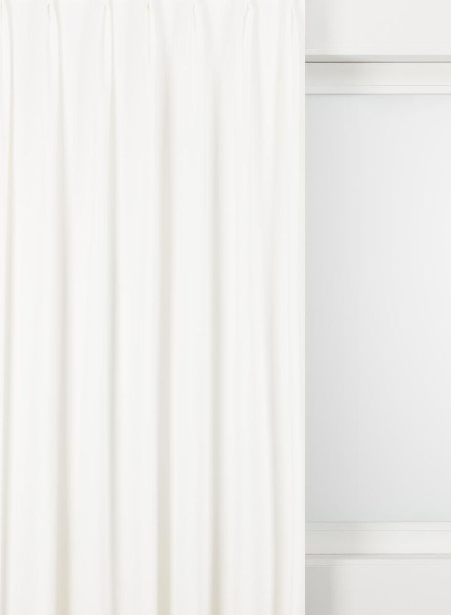 gordijnstof velours wit wit - 1000016061 - HEMA