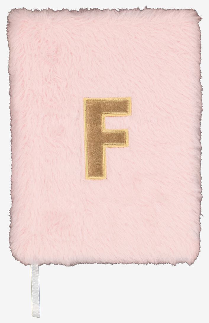 notitieboek A5 fluffy letter F - 61120133 - HEMA