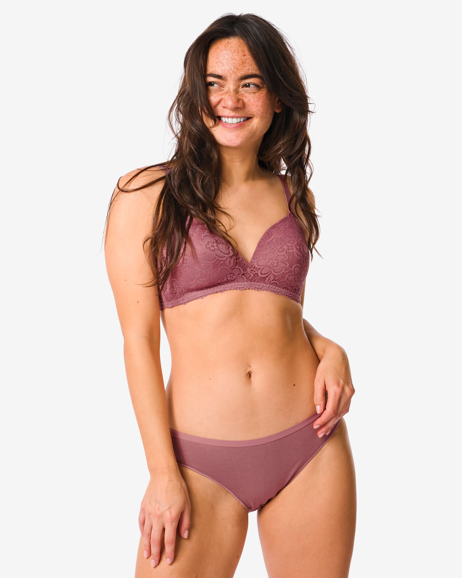 dames slips stretch katoen - 2 stuks roze roze - 1000030283 - HEMA