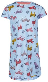 Kinder Nachthemd Katoen Zebra Blauw (blauw)