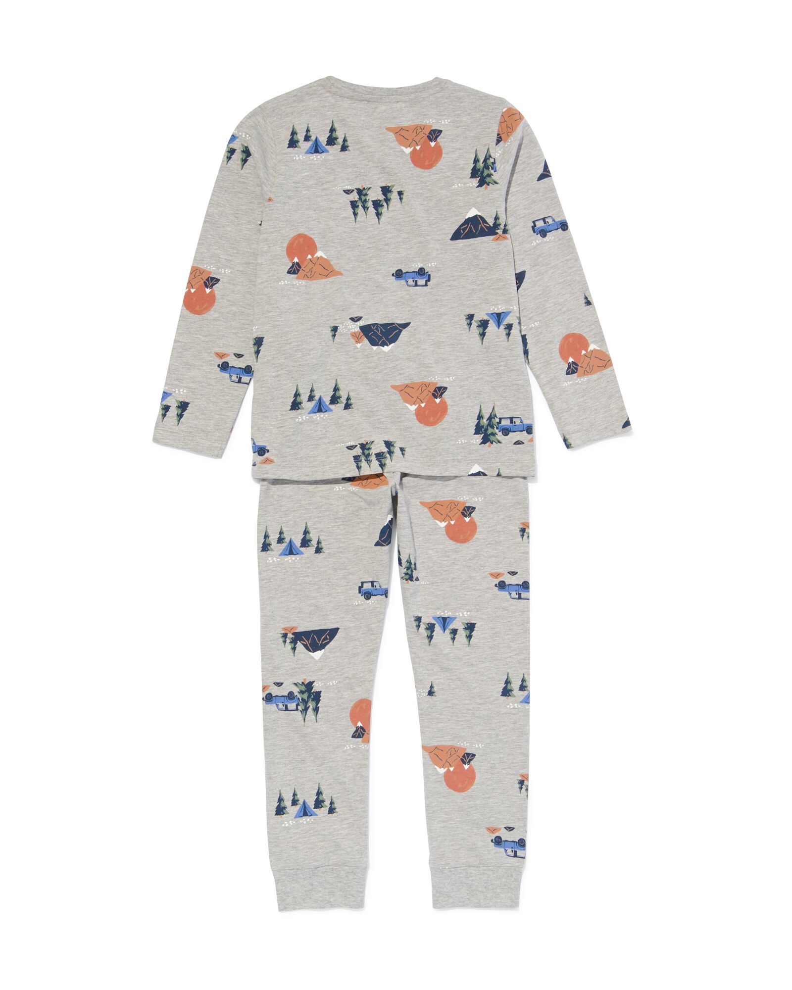 kinder pyjama avontuur grijsmelange grijsmelange - 23020680GREYMELANGE - HEMA