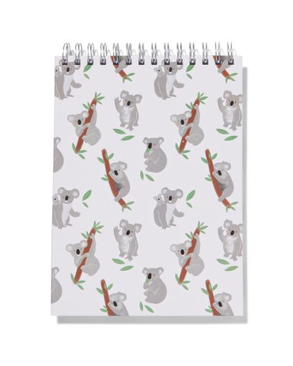 schetsboek met spiraal blanco koala 25.5x18.6 - 14130099 - HEMA