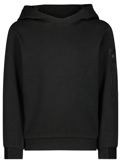 kinder sweater met capuchon zwart - 1000029095 - HEMA
