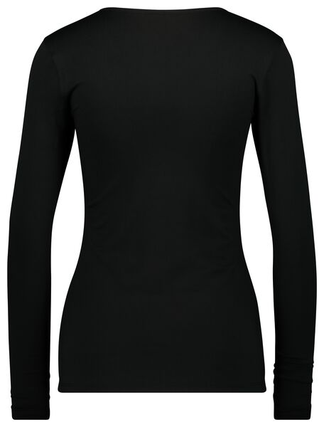 dames thermo t-shirt zwart zwart - 1000022106 - HEMA