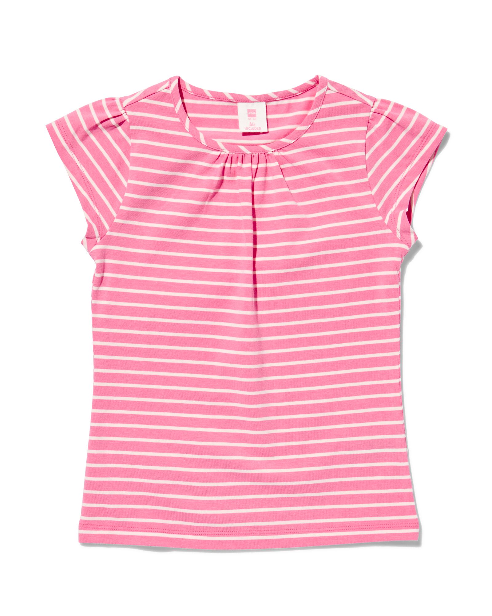 kinder t-shirt met strepen roze 134/140 - 30896968 - HEMA