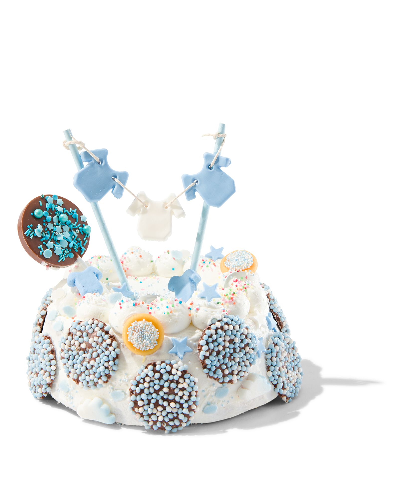 versierplezier eetbare topper - babyfeest blauw - 10280004 - HEMA
