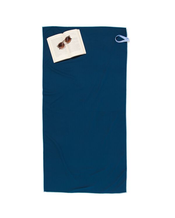 handdoek microvezel 70x140 blauw - 5290121 - HEMA