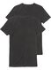 heren t-shirt - slim fit - extra lang zwart zwart - 1000009953 - HEMA