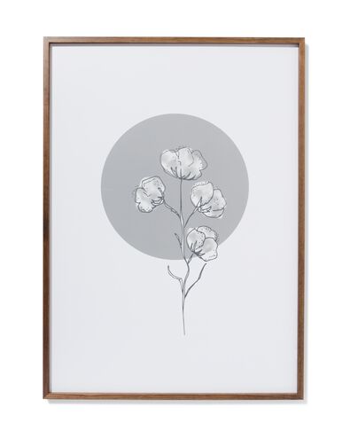 fotolijst 50x70cm notenkleur massief hout 50 x 70 hout - 13622046 - HEMA