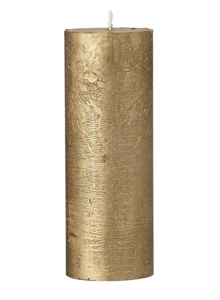 rustieke kaars - 19 x 7 cm - goud goud 7 x 19 - 13503217 - HEMA