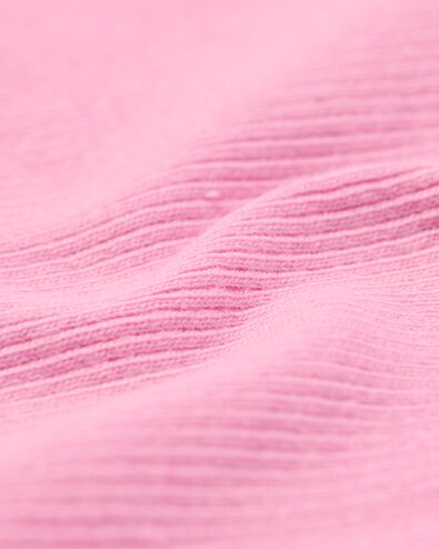 dames t-shirt Clara rib roze S - 36259451 - HEMA