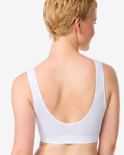 voorgevormde top naadloos zonder beugel wit XS - 21930807 - HEMA