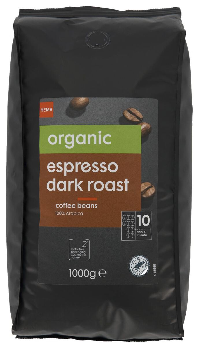 koffiebonen espresso darkroast organic 1kg - 17120111 - HEMA