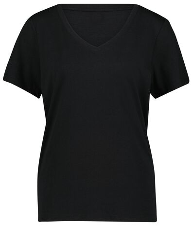 dames t-shirt zwart XL - 36304829 - HEMA