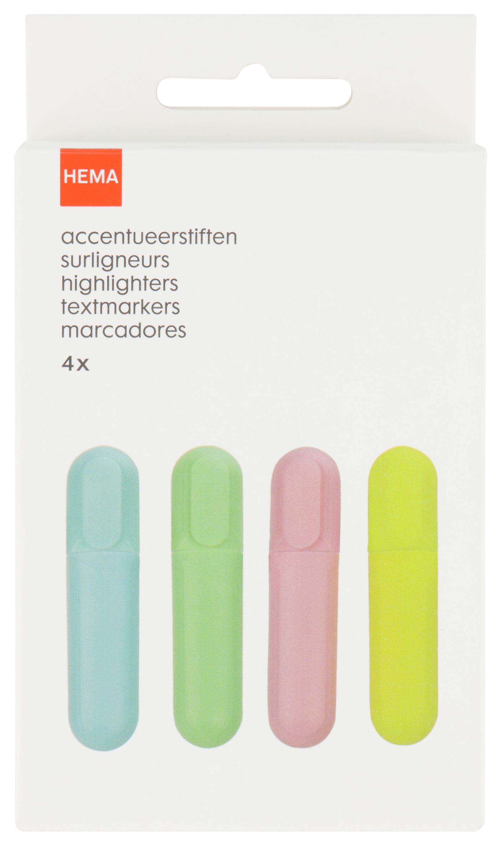 accentueerstiften - 4 stuks - 14422211 - HEMA