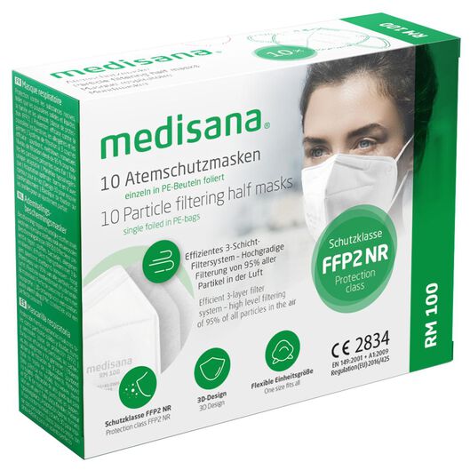 mondmaskers FFP2 - 10 stuks Medisana - 12000048 - HEMA