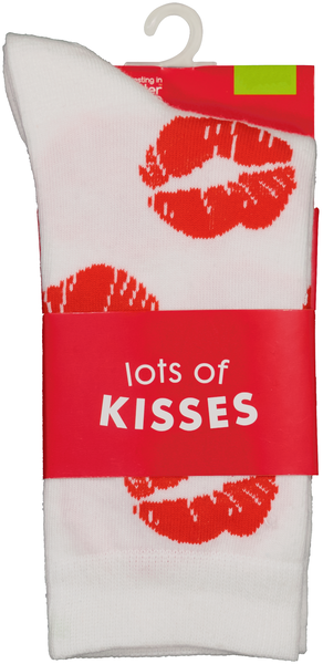sokken met katoen lots of kisses gebroken wit gebroken wit - 1000029556 - HEMA