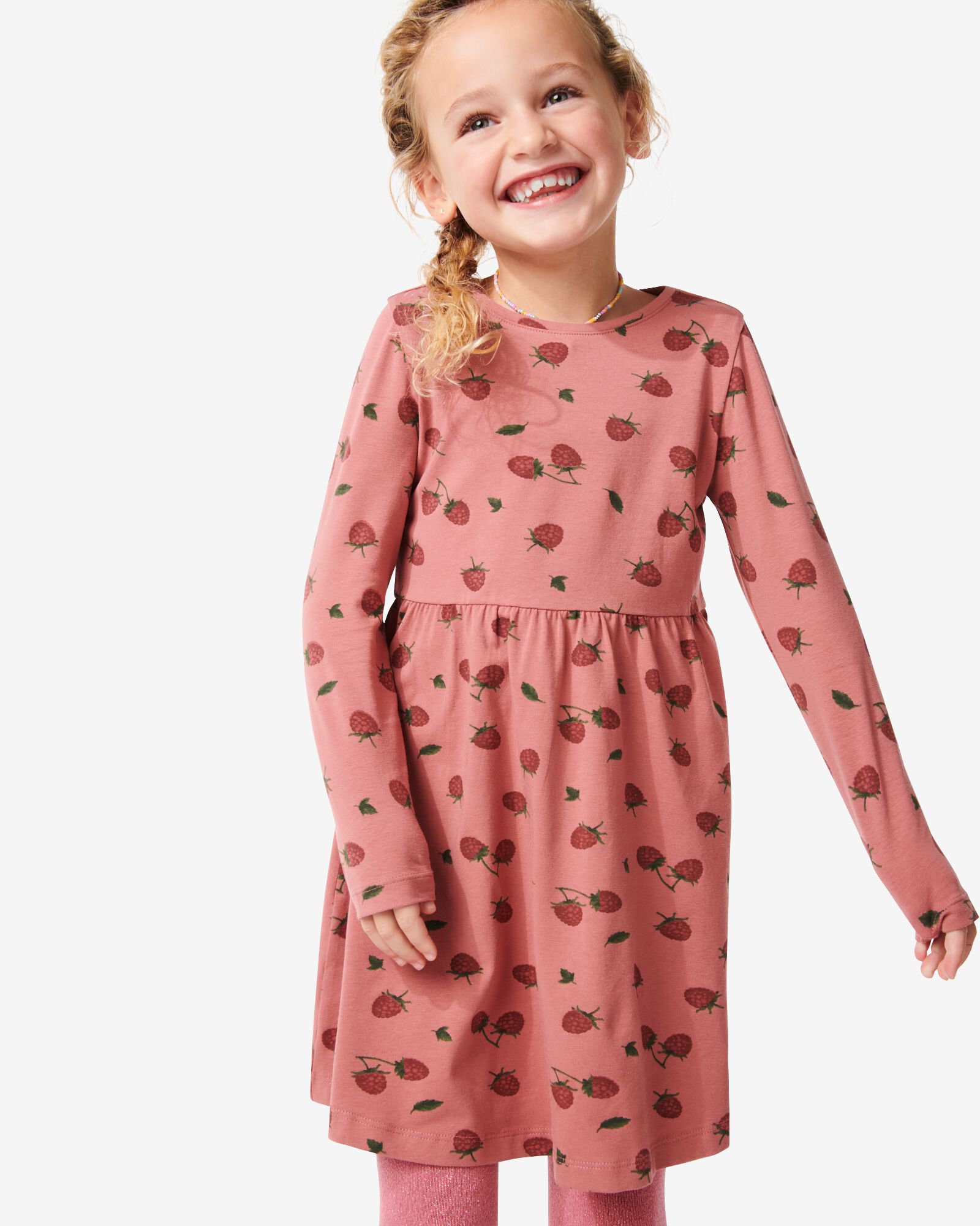 kinder jurk roze 122/128 - 30872858 - HEMA