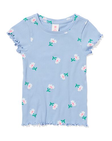 kinder t-shirt met ribbels blauw blauw - 30836206BLUE - HEMA