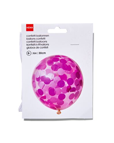 confetti ballonnen - 6 stuks - 14230001 - HEMA